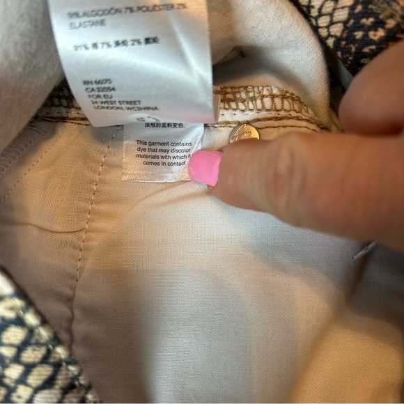 We The Free Faux Snakeskin Print Raw Hem Ankle High Rise Jeggings Sz.31 NWT - Picture 15 of 16